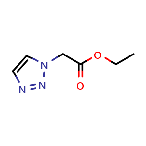 Chemical structure of Ethyl 2-(1H-1,2,3-triazol-1-yl)acetate , CAS 4314-21-0, AChemBlock Y220429