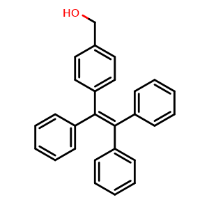 Chemical structure of (4-(1,2,2-Triphenylvinyl)phenyl)methanol , CAS 1015082-83-3, AChemBlock Y220433