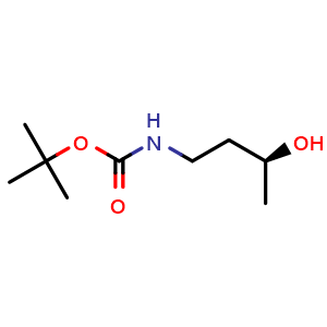 Chemical structure of tert-Butyl (S)-(3-hydroxybutyl)carbamate , CAS 1311368-95-2, AChemBlock Y220458