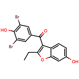 Chemical structure of 6-Hydroxybenzbromarone , CAS 152831-00-0, AChemBlock Y220468