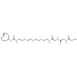 Chemical structure of Gly-Gly-Gly-PEG3-TCO , CAS 2353409-81-9, AChemBlock Y220471