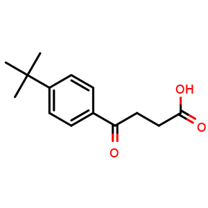 Chemical structure of 4-(4-Tert-butylphenyl)-4-oxobutanoic acid , CAS 35288-08-5, AChemBlock Y220489