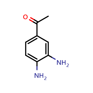 Chemical structure of 1-(3,4-Diaminophenyl)ethan-1-one , CAS 21304-39-2, AChemBlock Y220510