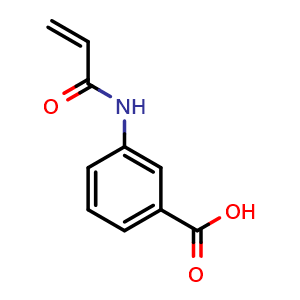 Chemical structure of 3-Acrylamidobenzoic acid , CAS 17090-28-7, AChemBlock Y220549