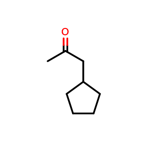 Chemical structure of 1-Cyclopentylpropan-2-one , CAS 1122-98-1, AChemBlock Y220559
