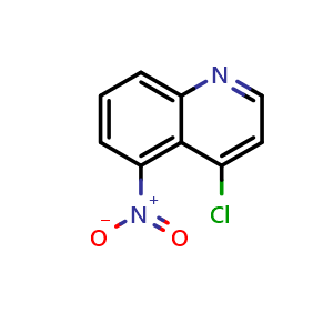 Chemical structure of 4-Chloro-5-nitroquinoline , CAS 40106-98-7, AChemBlock Y220566