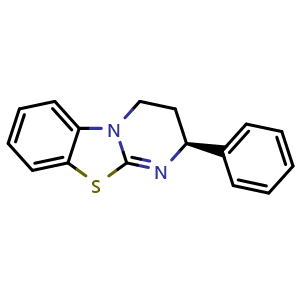 Chemical structure of (2S)-2-Phenyl-3,4-dihydro-2H-pyrimido[2,1-b][1,3]benzothiazole , CAS 1015248-96-0, AChemBlock Y220582