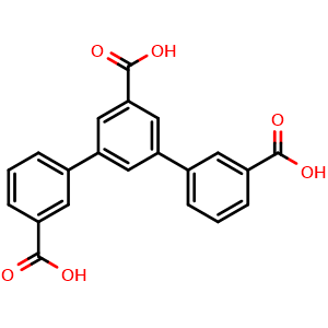 Chemical structure of [1,1':3',1''-Terphenyl]-3,3'',5'-tricarboxylic acid , CAS 2127158-11-4, AChemBlock Y220587