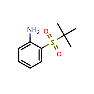 Chemical structure of 2-(tert-Butylsulfonyl)aniline , CAS 76697-60-4, AChemBlock Y220588
