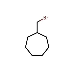 Chemical structure of (Bromomethyl)cycloheptane , CAS 3814-32-2, AChemBlock Y220591