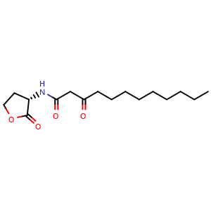 Chemical structure of N-3-oxo-dodecanoyl-L-homoserine lactone , CAS 168982-69-2, AChemBlock Y220595