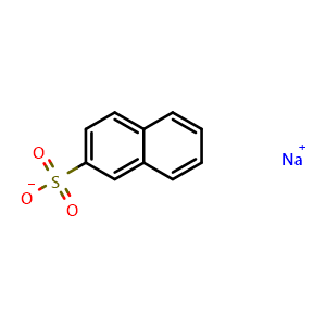 Chemical structure of 2-Naphthalenesulfonic acid (sodium salt)(Reagent for Ion-Pair Chromatography,99%) , CAS 532-02-5, AChemBlock Y220608