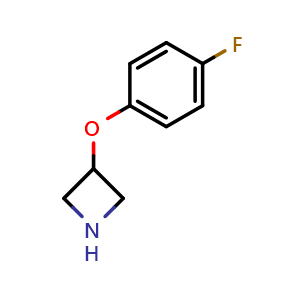 Chemical structure of 3-(4-Fluorophenoxy)azetidine , CAS 702628-84-0, AChemBlock Y220612