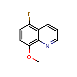 Chemical structure of 5-Fluoro-8-methoxyquinoline , CAS 439-88-3, AChemBlock Y220615