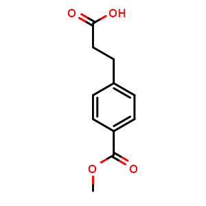 Chemical structure of 4-(2-Carboxyethyl)benzoic acid Methyl Ester , CAS 151937-09-6, AChemBlock Y220622