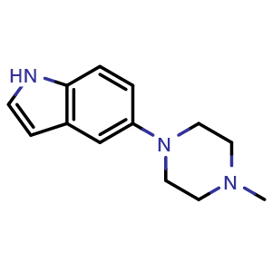 Chemical structure of 5-(4-Methylpiperazin-1-yl)-1H-indole , CAS 412049-06-0, AChemBlock Y220625