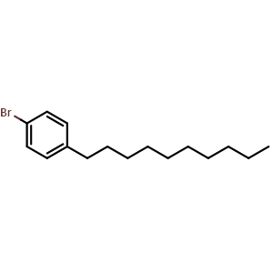 Chemical structure of 1-Bromo-4-decylbenzene , CAS 106418-67-1, AChemBlock Y220636