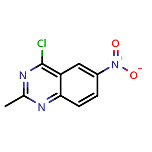 Chemical structure of 4-Chloro-2-methyl-6-nitroquinazoline , CAS 74151-22-7, AChemBlock Y220642