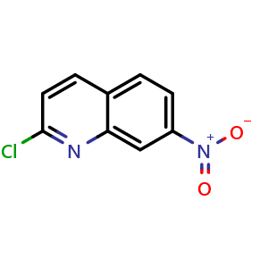 Chemical structure of 2-Chloro-7-nitroquinoline , CAS 49609-03-2, AChemBlock Y220669