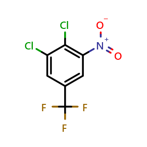 Chemical structure of 3,4-Dichloro-5-nitrobenzotrifluoride , CAS 657-02-3, AChemBlock Y220681