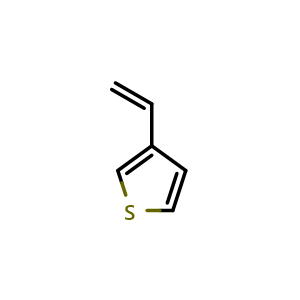 Chemical structure of 3-Vinylthiophene , CAS 13679-64-6, AChemBlock Y220684