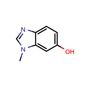 Chemical structure of 1-Methyl-1H-benzo[d]imidazol-6-ol , CAS 50591-23-6, AChemBlock Y220693