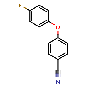 Chemical structure of 4-(4-Fluorophenoxy)benzonitrile , CAS 215589-24-5, AChemBlock Y220695