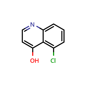 Chemical structure of 5-Chloroquinolin-4-ol , CAS 23443-05-2, AChemBlock Y220706