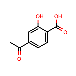 Chemical structure of 4-Acetyl-2-hydroxybenzoic acid , CAS 107806-82-6, AChemBlock Y220710
