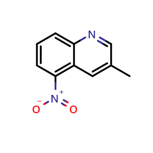 Chemical structure of 3-Methyl-5-nitroquinoline , CAS 103754-53-6, AChemBlock Y220716