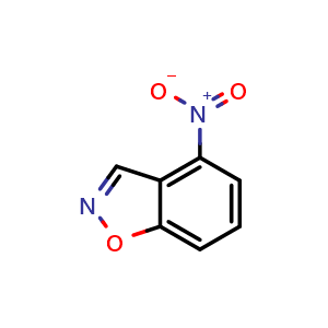 Chemical structure of 4-Nitrobenzo[d]isoxazole , CAS 1823353-28-1, AChemBlock Y220742