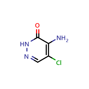 Chemical structure of 4-Amino-5-chloropyridazin-3(2H)-one , CAS 55271-58-4, AChemBlock Y220750