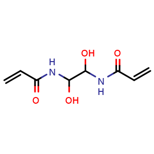 Chemical structure of N,N'-(1,2-Dihydroxyethylene)bisacrylamide , CAS 868-63-3, AChemBlock Y220754