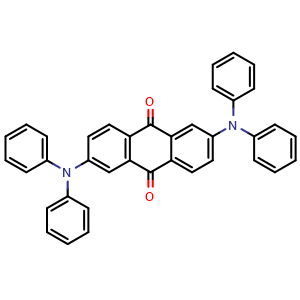 Chemical structure of 2,6-Bis(diphenylamino)anthraquinone , CAS 868850-50-4, AChemBlock Y220760