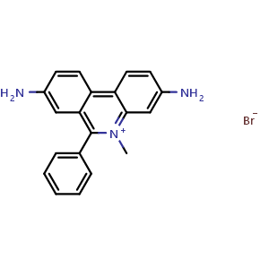 Chemical structure of Dimidium bromide (for surfactant tests) , CAS 518-67-2, AChemBlock Y220764