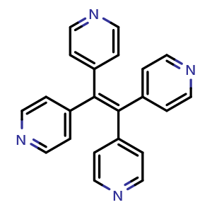 Chemical structure of 1,1,2,2-Tetra(pyridin-4-yl)ethene , CAS 2040295-11-0, AChemBlock Y220779
