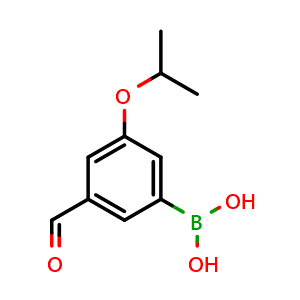 Chemical structure of (3-Formyl-5-isopropoxyphenyl)boronic acid , CAS 871125-79-0, AChemBlock Y220814