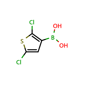 Chemical structure of (2,5-Dichlorothiophen-3-yl)boronic acid , CAS 177735-28-3, AChemBlock Y220823