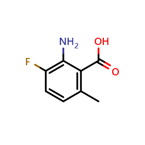 Chemical structure of 2-Amino-3-fluoro-6-methylbenzoic acid , CAS 1039981-89-9, AChemBlock Y220881