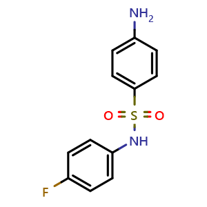 Chemical structure of 4-Amino-N-(4-fluorophenyl)benzenesulfonamide , CAS 1494-85-5, AChemBlock Y220890