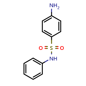 Chemical structure of 4-Amino-N-phenylbenzenesulfonamide , CAS 127-77-5, AChemBlock Y220891