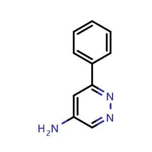 Chemical structure of 6-Phenylpyridazin-4-amine , CAS 85156-26-9, AChemBlock Y220895