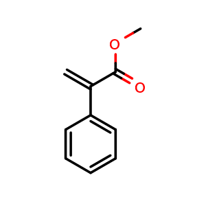 Chemical structure of Methyl 2-phenylacrylate , CAS 1865-29-8, AChemBlock Y220903