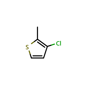 Chemical structure of 3-Chloro-2-methylthiophene , CAS 17249-83-1, AChemBlock Y220905