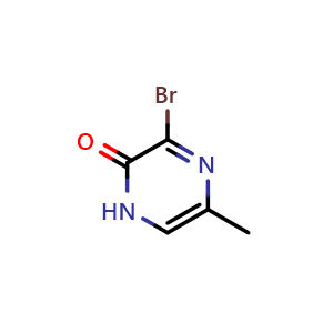 Chemical structure of 3-Bromo-5-methylpyrazin-2(1H)-one , CAS 1260810-61-4, AChemBlock Y220911