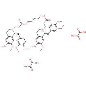 Chemical structure of Atracurium dioxalate , CAS 64228-78-0, AChemBlock Y220918