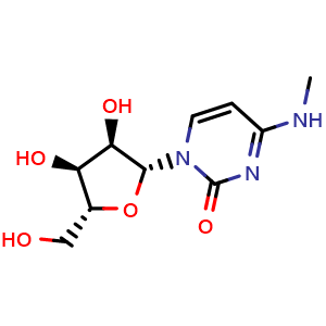 Chemical structure of N4-Methylcytidine , CAS 10578-79-7, AChemBlock Y220924