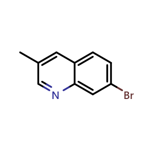 Chemical structure of 7-Bromo-3-methylquinoline , CAS 1375108-41-0, AChemBlock Y220926