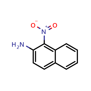 Chemical structure of 1-Nitronaphthalen-2-amine , CAS 606-57-5, AChemBlock Y220935