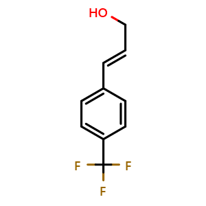 Chemical structure of (E)-3-(4-(Trifluoromethyl)phenyl)prop-2-en-1-ol , CAS 125617-18-7, AChemBlock Y220944